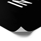 Ich bin nie in der Fotokamera pun Dark BG Poster (Ecke)