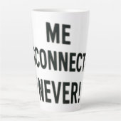 Ich bin nie offline! milchtasse (Vorderseite)