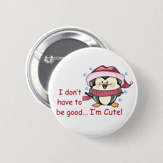 Ich bin Niedlich Button (Vorne & Hinten)