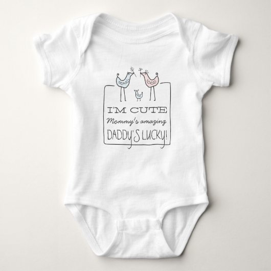 Ich bin Niedlich, Daddy's Lucky Funny Baby T - Shi Baby Strampler (Vorderseite)