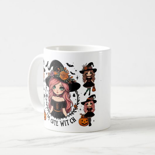Ich bin Niedlich Hexe-Tasse Kaffeetasse (Vorderseite Links)