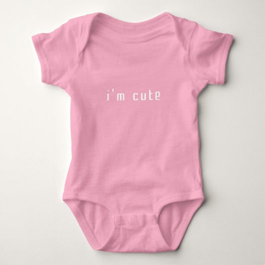 Ich bin Niedlich Pink Baby Girl Adorable Baby Strampler (Vorderseite)