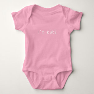 Ich bin Niedlich Pink Baby Girl Adorable Strampler