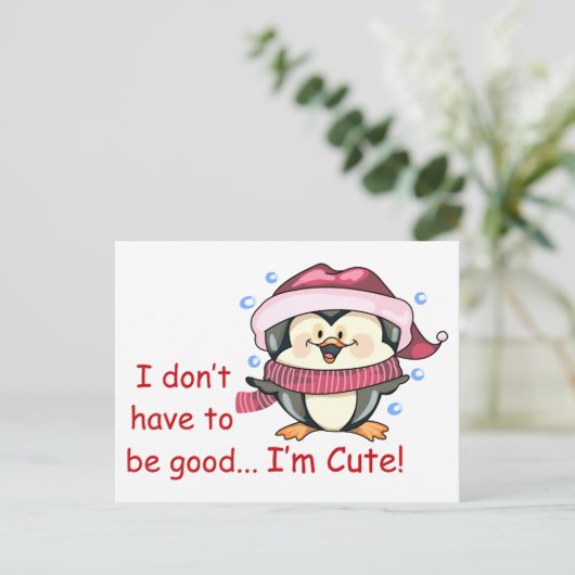 Ich bin Niedlich Postkarte (Stehend Vorderseite)