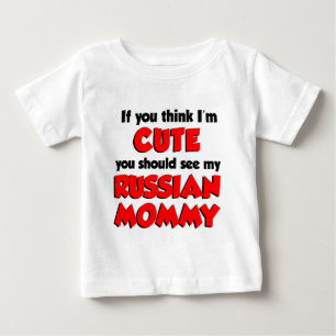 Ich bin Niedlich Russische Mommy Baby T-shirt