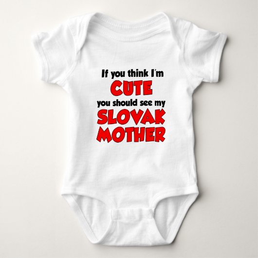Ich bin Niedlich slowakische Mutter Baby Strampler (Vorderseite)