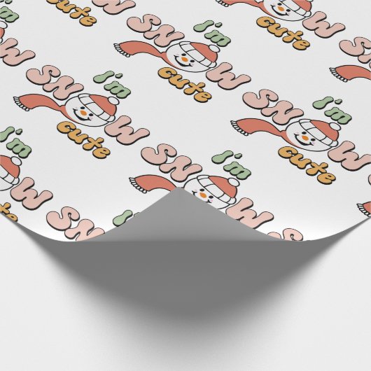 Ich bin Niedlich Snow Man Geschenkpapier (Ecke)