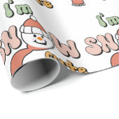 Ich bin Niedlich Snow Man Geschenkpapier (Rolleneckpunkt)