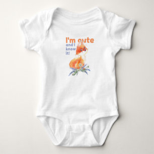Ich bin Niedlich und weiß es - Baby Fox Baby Bodys Strampler