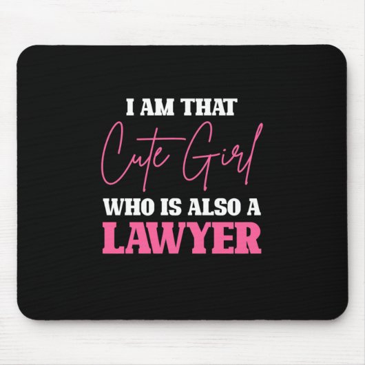 Ich bin Niedliche Anwaltsfrau Mousepad (Vorne)