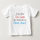 Ich bin Niedliche griechische Tante Baby T-shirt (Vorderseite)