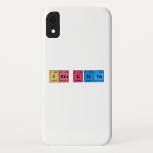 Ich bin Niedliche Periodic-Tabelle Case-Mate iPhone Hülle (Rückseite)