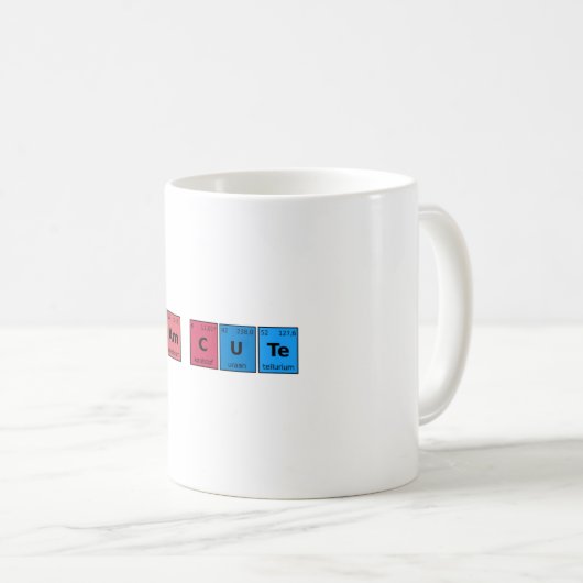 Ich bin Niedliche Periodic-Tabelle Kaffeetasse (VorderseiteRechts)