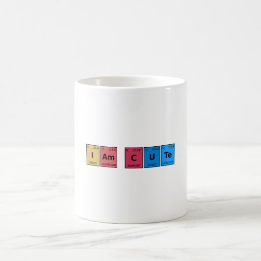 Ich bin Niedliche Periodic-Tabelle Kaffeetasse (Mittel)