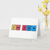 Ich bin Niedliche Periodic-Tabelle Karte (Gelbe Blume)