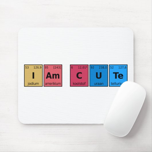 Ich bin Niedliche Periodic-Tabelle Mousepad (Mit Mouse)