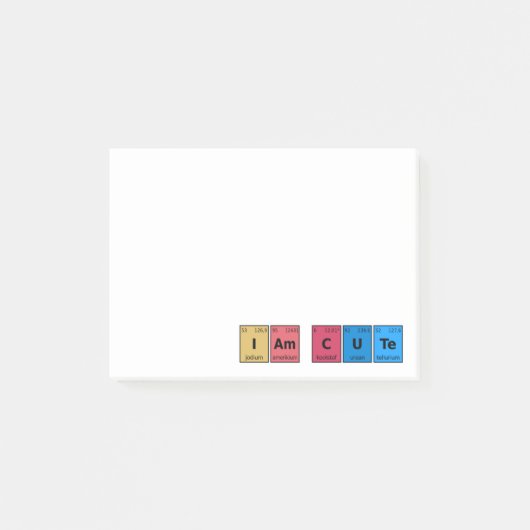 Ich bin Niedliche Periodic-Tabelle Post-it Klebezettel (Vorderseite)