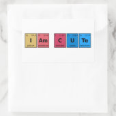 Ich bin Niedliche Periodic-Tabelle Rechteckiger Aufkleber (Tasche)