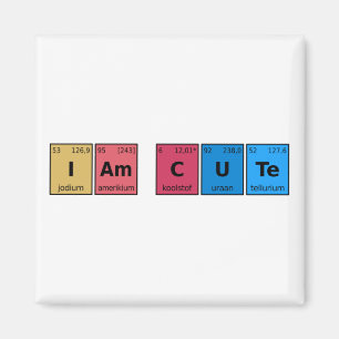 Ich bin Niedliche Periodische Tabelle Magnet