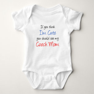 Ich bin Niedliche tschechische Mama Baby Strampler
