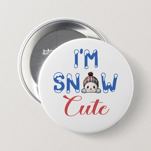 Ich bin Niedlicher Rundschalter, groß, 1,5 cm Button (Vorne & Hinten)