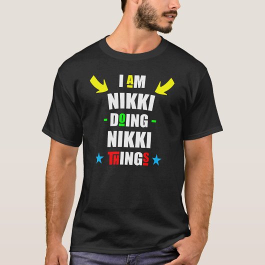 Ich bin Nikki tun Nikki Dinge Cool Weihnachten T-Shirt (Vorderseite)