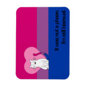 Ich bin noch Bisexuelle Katze mit Bisexueller Flag Magnet (Vertikal)