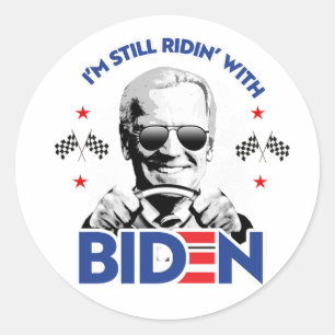 Ich bin noch immer mit Biden gereist Runder Aufkleber