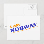 Ich bin Norwegen Postkarte (Vorne/Hinten)