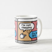 Ich bin nur AFK | Funny Gamer Pixel Art Kaffeetasse (VorderseiteRechts)