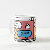 Ich bin nur AFK | Funny Gamer Pixel Art Kaffeetasse (Vorderseite Links)