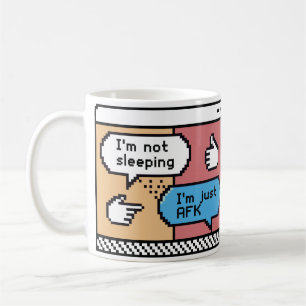 Ich bin nur AFK   Funny Gamer Pixel Art Kaffeetasse