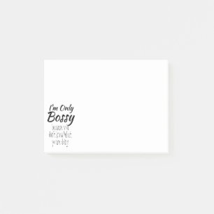 Ich bin nur Bossy Post-it Klebezettel