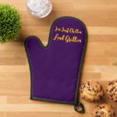 Ich bin nur Chillin' und Grillin' Lila Ofenhandschuh (Oben unten)