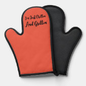 Ich bin nur Chillin' und Grillin' Ofenhandschuh (Vorderseite/Rückseite)
