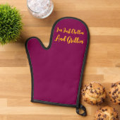 Ich bin nur Chillin und Grillin' Pflaume Ofenhandschuh (Oben unten)