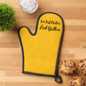Ich bin nur Chillin und Grillin'gelb Ofenhandschuh (Oben unten)