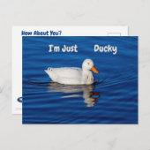 Ich bin nur ducky Postcard Postkarte (Vorne/Hinten)