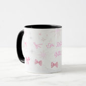 Ich bin nur ein ästhetischer Becher / Rosa Schleif Tasse (Vorderseite Links)