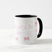 Ich bin nur ein ästhetischer Becher / Rosa Schleif Tasse (VorderseiteRechts)