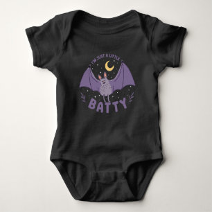 Ich bin nur ein bisschen Batty Funny Halloween Bat Baby Strampler