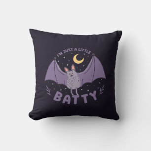 Ich bin nur ein bisschen Batty Funny Halloween Bat Kissen