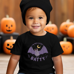 Ich bin nur ein bisschen Batty Funny Halloween Bat Kleinkind T-shirt