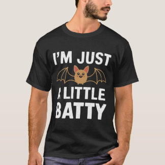 Ich bin nur ein bisschen Batty Funny Halloween Bat T-Shirt