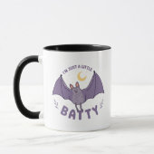 Ich bin nur ein bisschen Batty Funny Halloween Bat Tasse (Links)