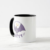 Ich bin nur ein bisschen Batty Funny Halloween Bat Tasse (Vorderseite Links)