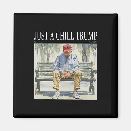 Ich bin nur ein Chill Trump Funny Chill Typ Meme Magnet (Vorne)