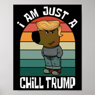 Ich bin nur ein Chill Trump Funny Meme Poster