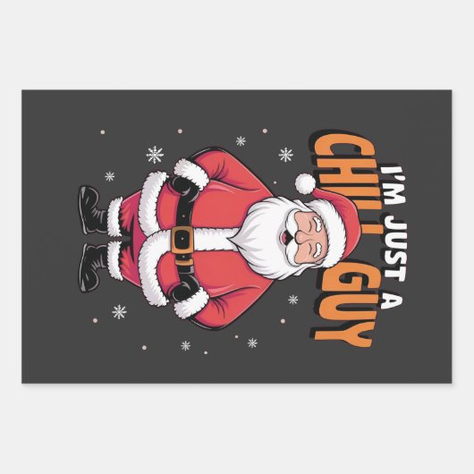 Ich bin nur ein Chill Typ Meme Christmas Funny 202 Geschenkpapier Set (Vorderseite)