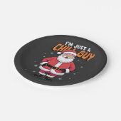 Ich bin nur ein Chill Typ Meme Christmas Funny 202 Pappteller (Schrägansicht)